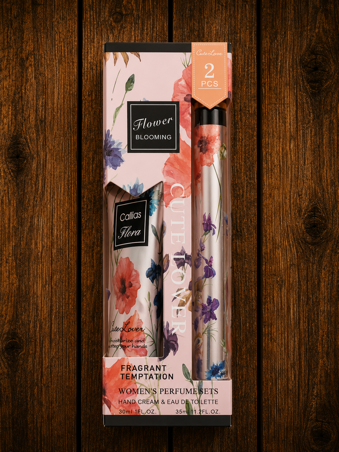 CuteLover Flower Blooming Fragrant Temptation Perfume Gift Set
