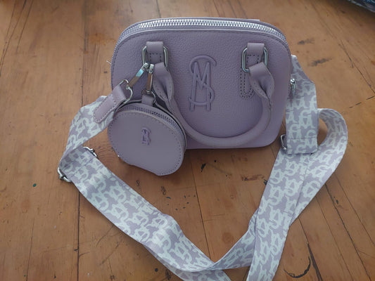 Lilac Shoulder Bag with Coin Purse