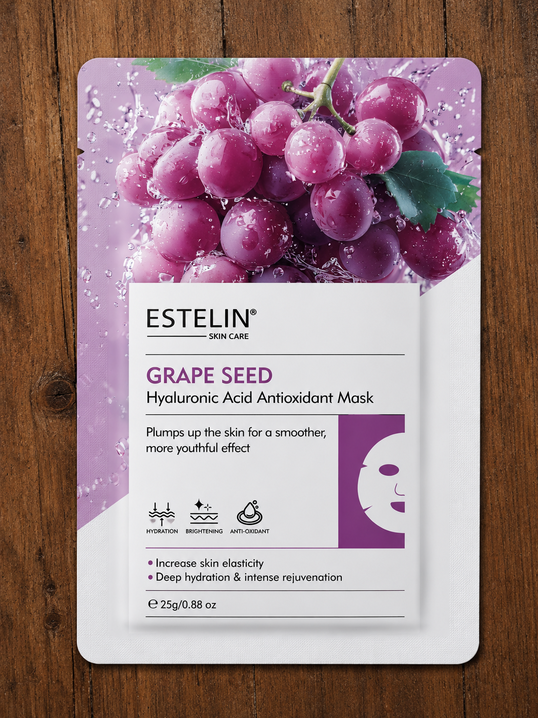 Estelin Grape Seed Hyaluronic Acid Antioxidant Mask