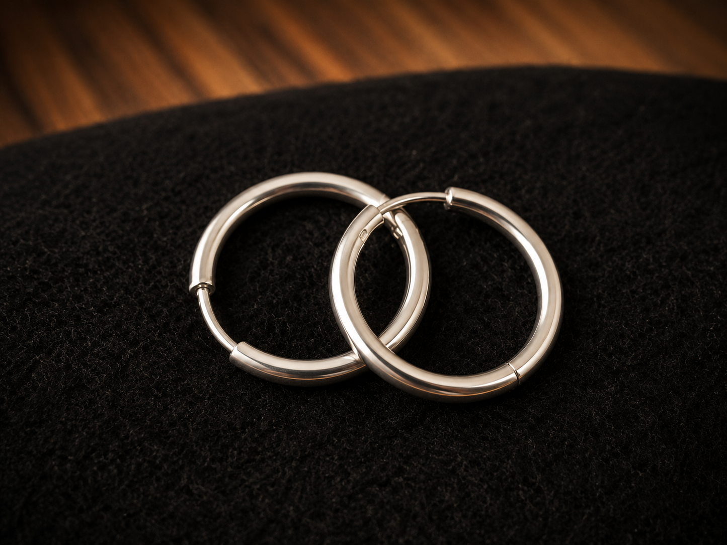 Silver Hoop Earrings – Stainless Steel