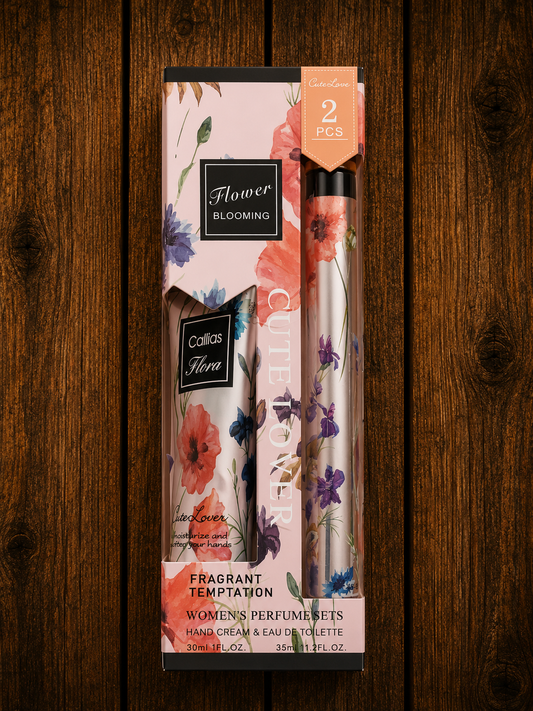 CuteLover Flower Blooming Fragrant Temptation Perfume Gift Set