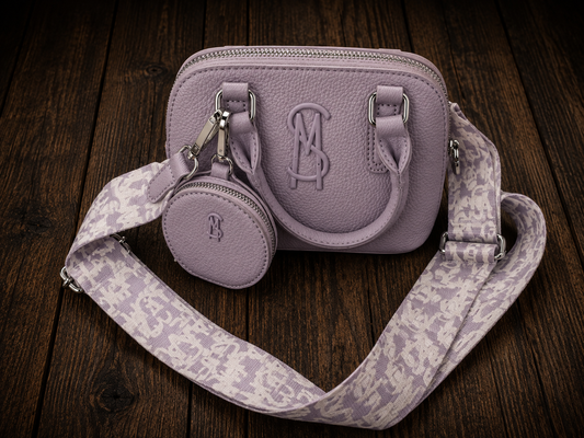 Lilac Shoulder Bag with Coin Purse