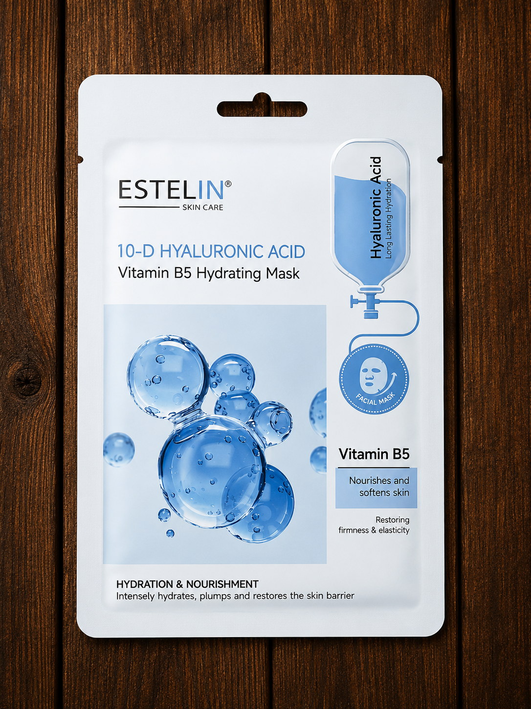 Estelin 10-D Hyaluronic Acid Vitamin B5 Hydrating Face Mask