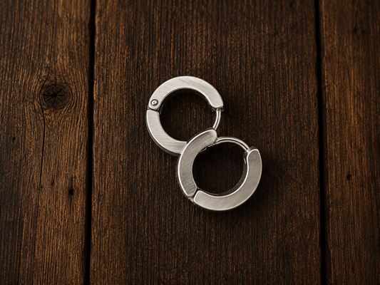 Silver Huggie Hoop Earrings – Stainless Steel